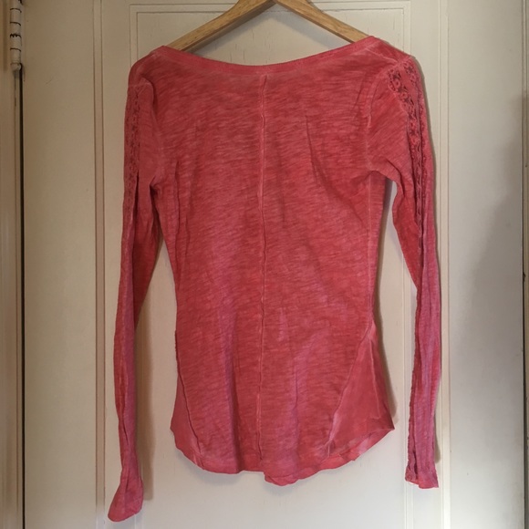 Free People Shell Stitch Lace Henley - Picture 6 of 7